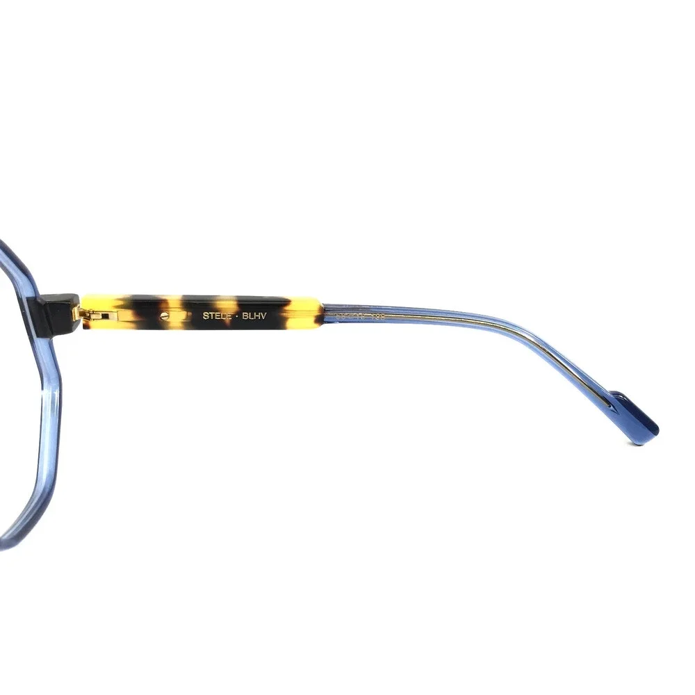 Etnia Barcelona Eyeglasses Frames STELE BLHV Blue Havana Heptagonal 56-16-138